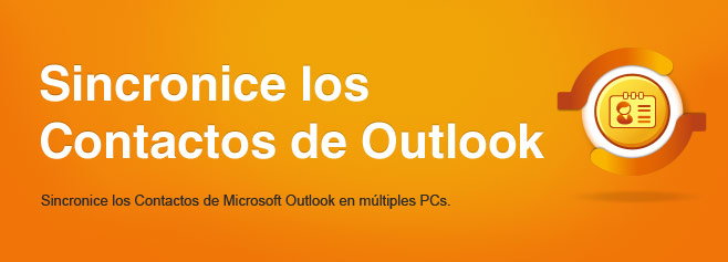 Compartir y sincronizar carpetas de Microsoft Outlook contactos sin un servidor.

